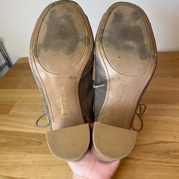 Lucky Brand Tafia Brindle Lace Up Block Heel Sandals - Picture 9 of 12